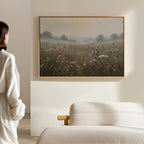 Whispers of the Far Meadow – neutral-toned vintage canvas wall art print by Aspire Prints