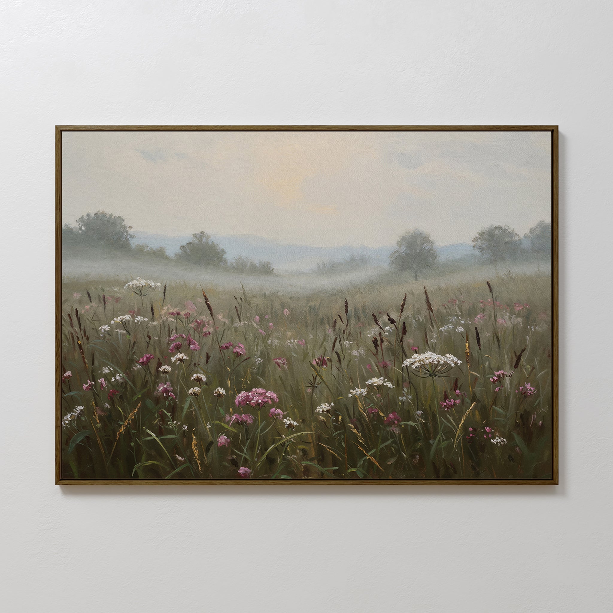 Whispers of the Far Meadow – neutral-toned vintage canvas wall art print by Aspire Prints