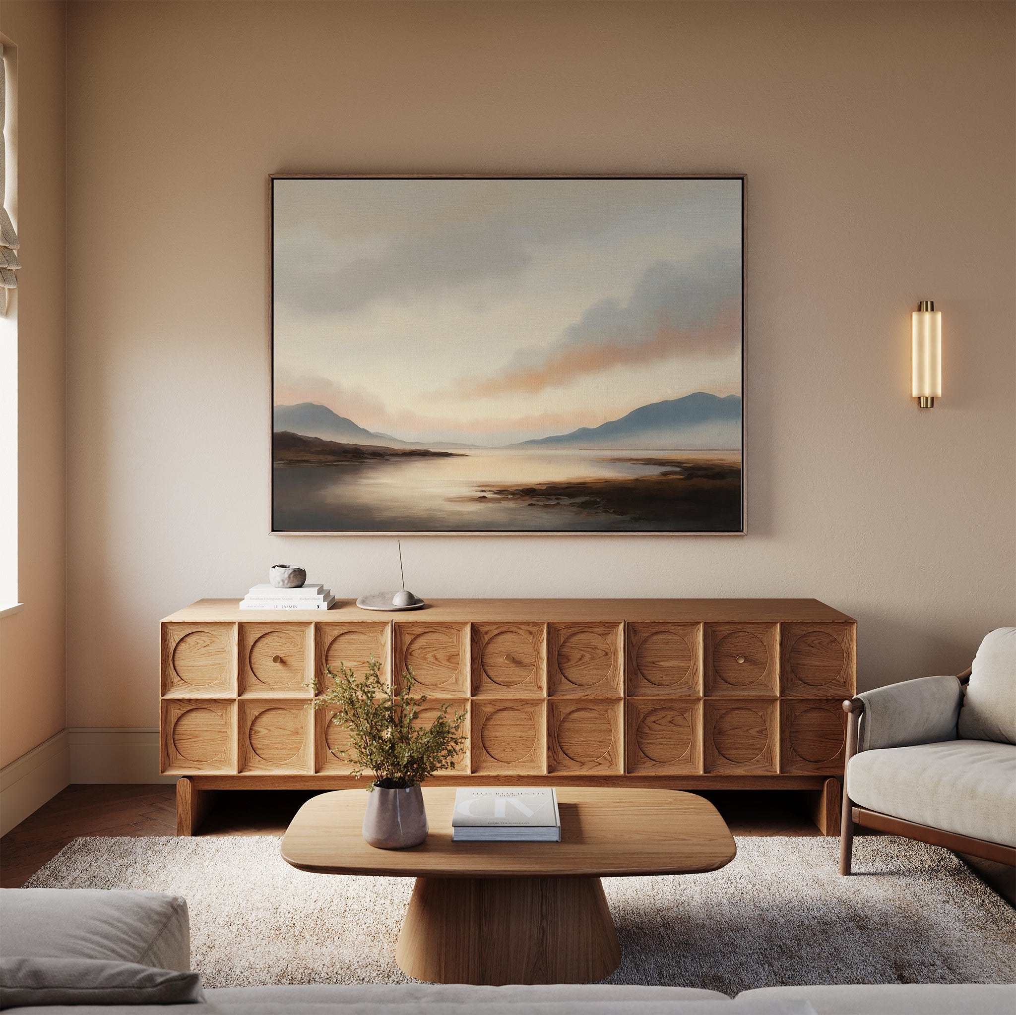 Whispers of the Far Range – multicolour vintage canvas wall art print by Aspire Prints