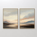 Whispering Ridges Diptych – Set of 2 Canvas Prints set of 2 – neutral-toned vintage canvas wall art by Aspire Prints