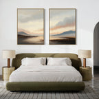 Whispering Ridges Diptych – Set of 2 Canvas Prints set of 2 – neutral-toned vintage canvas wall art by Aspire Prints