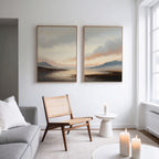 Whispering Ridges Diptych – Set of 2 Canvas Prints set of 2 – neutral-toned vintage canvas wall art by Aspire Prints