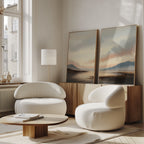 Whispering Ridges Diptych – Set of 2 Canvas Prints set of 2 – neutral-toned vintage canvas wall art by Aspire Prints