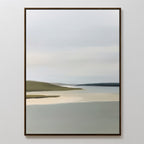 Whispers of the Far Coast Canvas Wall Art – neutral-toned coastal canvas wall art print by Aspire Prints