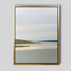 Whispers of the Far Coast Canvas Wall Art – neutral-toned coastal canvas wall art print by Aspire Prints
