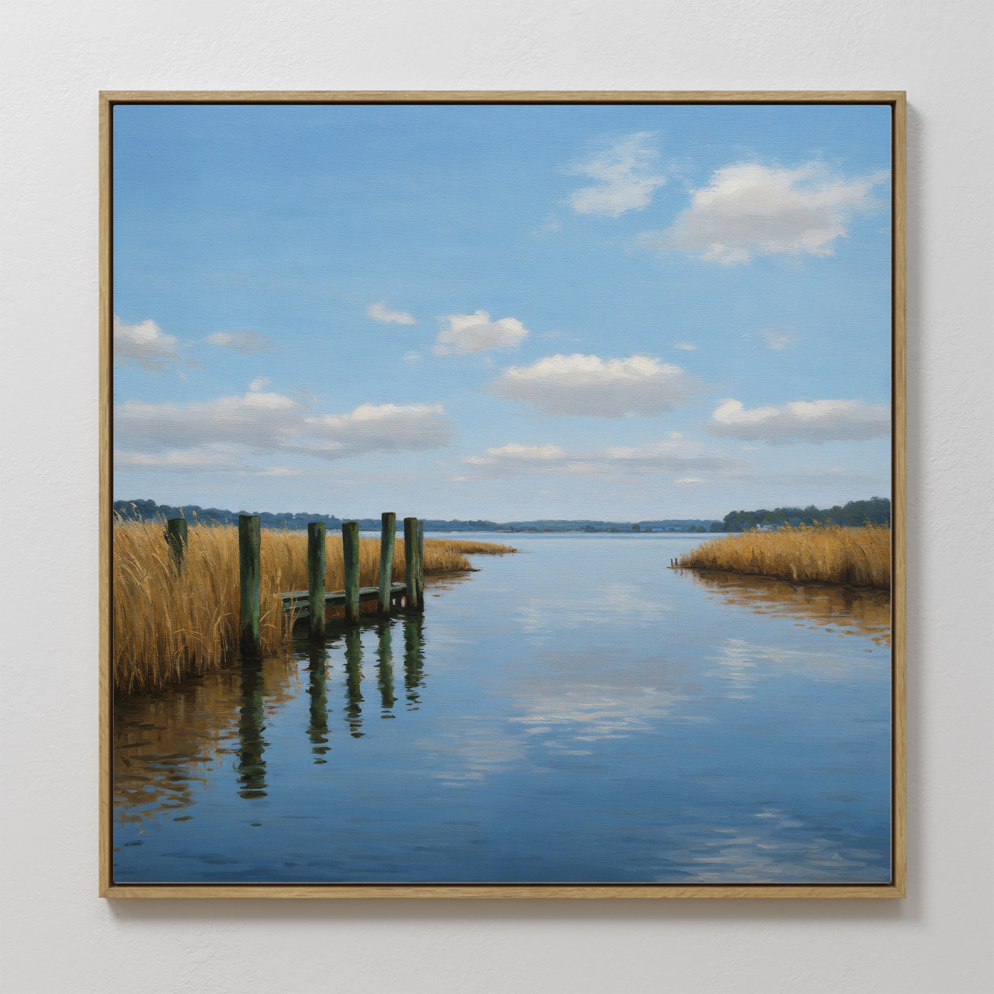 Where Sky Meets Stillness – neutral-toned vintage canvas wall art print by Aspire Prints