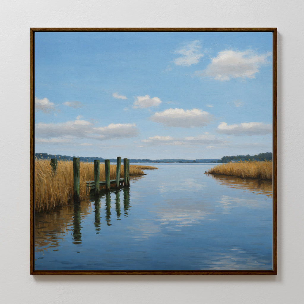 Where Sky Meets Stillness – neutral-toned vintage canvas wall art print by Aspire Prints