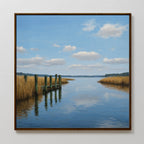 Where Sky Meets Stillness – neutral-toned vintage canvas wall art print by Aspire Prints