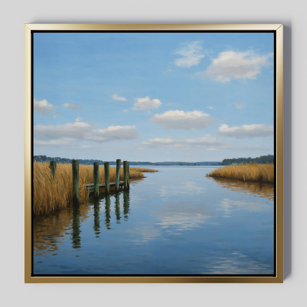 Where Sky Meets Stillness – neutral-toned vintage canvas wall art print by Aspire Prints