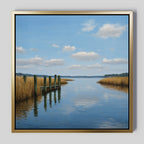 Where Sky Meets Stillness – neutral-toned vintage canvas wall art print by Aspire Prints