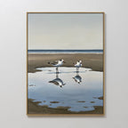 Tides of Solace – neutral-toned vintage canvas wall art print by Aspire Prints