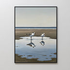 Tides of Solace – neutral-toned vintage canvas wall art print by Aspire Prints