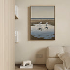 Tides of Solace – neutral-toned vintage canvas wall art print by Aspire Prints