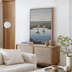 Tides of Solace – neutral-toned vintage canvas wall art print by Aspire Prints