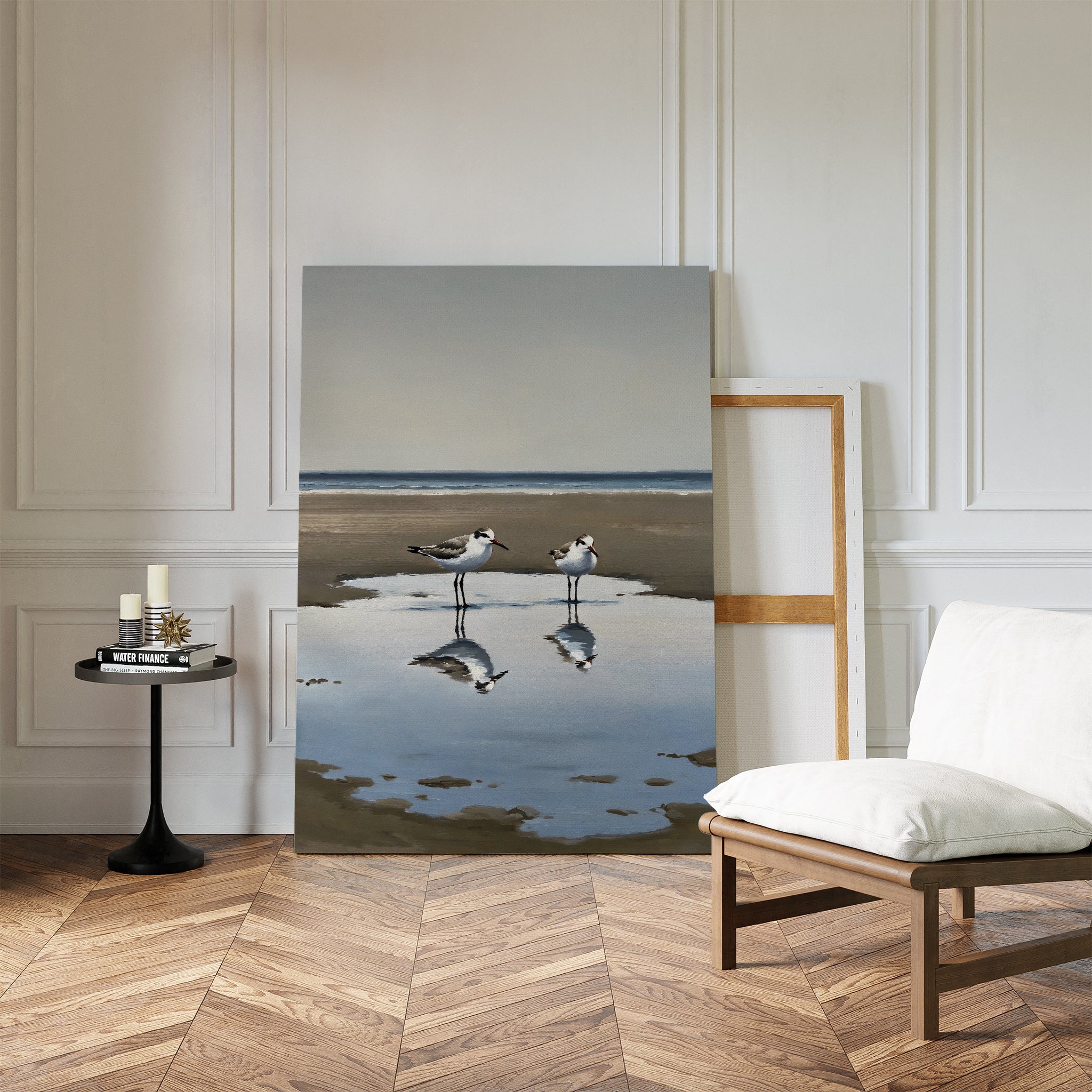 Tides of Solace – neutral-toned vintage canvas wall art print by Aspire Prints