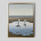 Tides of Solace – neutral-toned vintage canvas wall art print by Aspire Prints