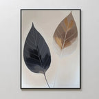 Whispered Botanicals – earthy brown botanical canvas wall art print by Aspire Prints