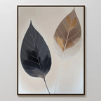 Whispered Botanicals – earthy brown botanical canvas wall art print by Aspire Prints