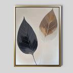 Whispered Botanicals – earthy brown botanical canvas wall art print by Aspire Prints