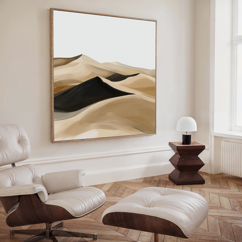 Whispers of the Sahara – earthy brown desert canvas wall art print by Aspire Prints