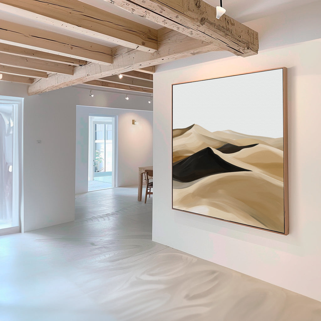 Whispers of the Sahara – earthy brown desert canvas wall art print by Aspire Prints