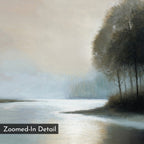 Whispers Across Still Water – neutral-toned vintage canvas wall art print by Aspire Prints