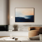 Twilight Hush Over Distant Ridges – blue coastal canvas wall art print by Aspire Prints