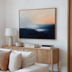 Twilight Hush Over Distant Ridges – blue coastal canvas wall art print by Aspire Prints