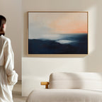 Twilight Hush Over Distant Ridges – blue coastal canvas wall art print by Aspire Prints