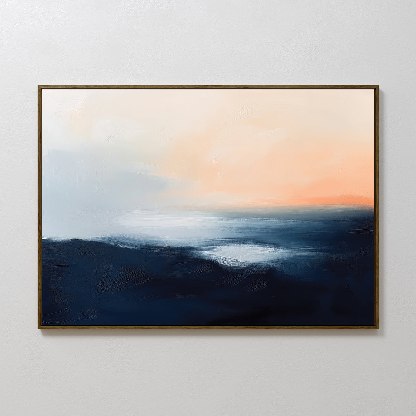 Twilight Hush Over Distant Ridges – blue coastal canvas wall art print by Aspire Prints