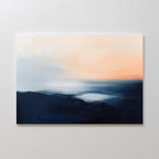 Twilight Hush Over Distant Ridges – blue coastal canvas wall art print by Aspire Prints