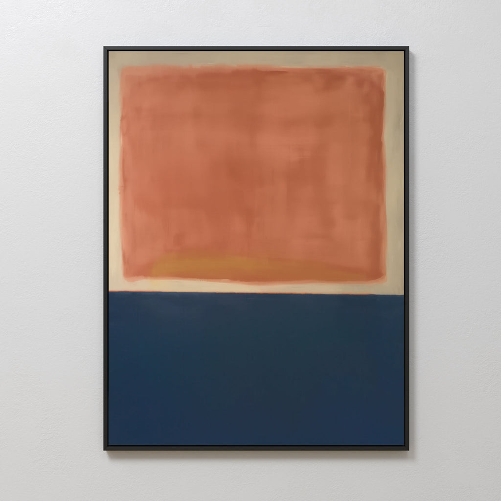 Embers at Twilight – blue abstract canvas wall art print by Aspire Prints