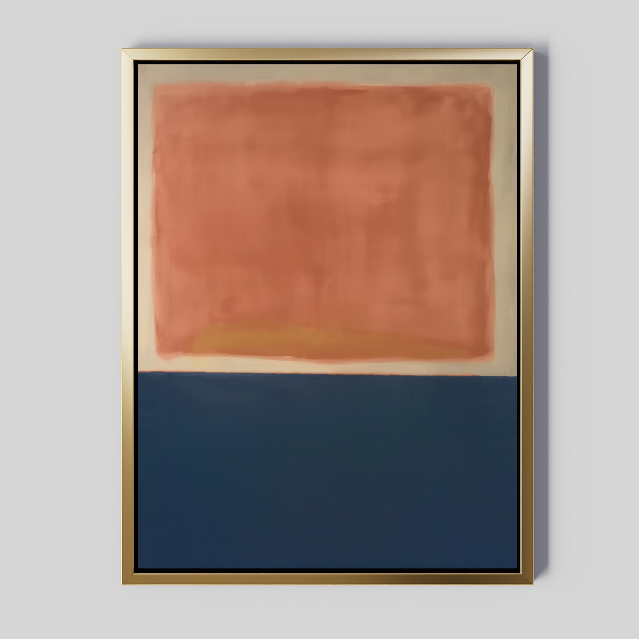Embers at Twilight – blue abstract canvas wall art print by Aspire Prints