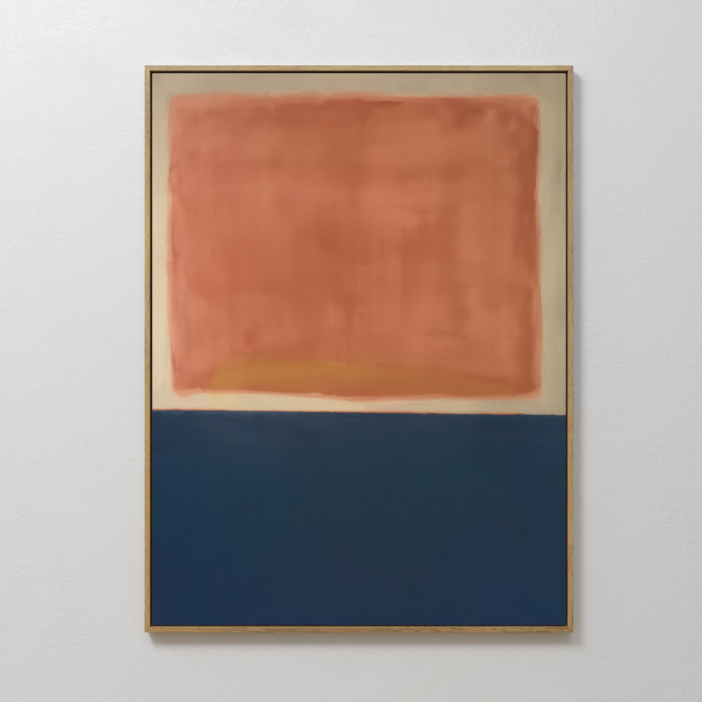 Embers at Twilight – blue abstract canvas wall art print by Aspire Prints