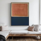 Embers at Twilight – blue abstract canvas wall art print by Aspire Prints