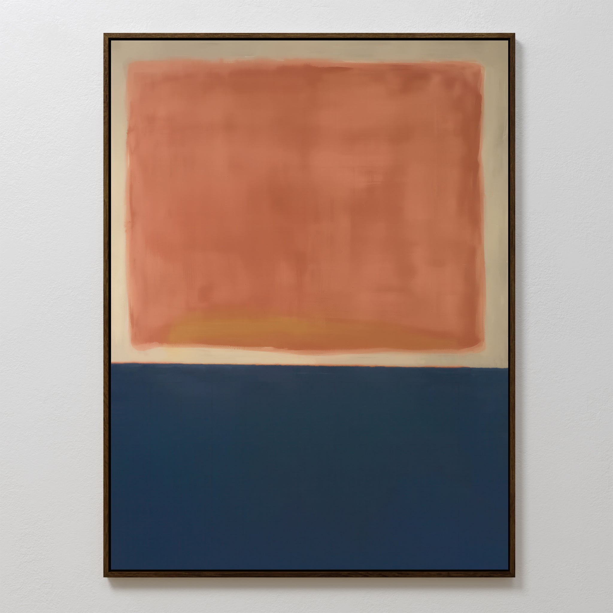 Embers at Twilight – blue abstract canvas wall art print by Aspire Prints