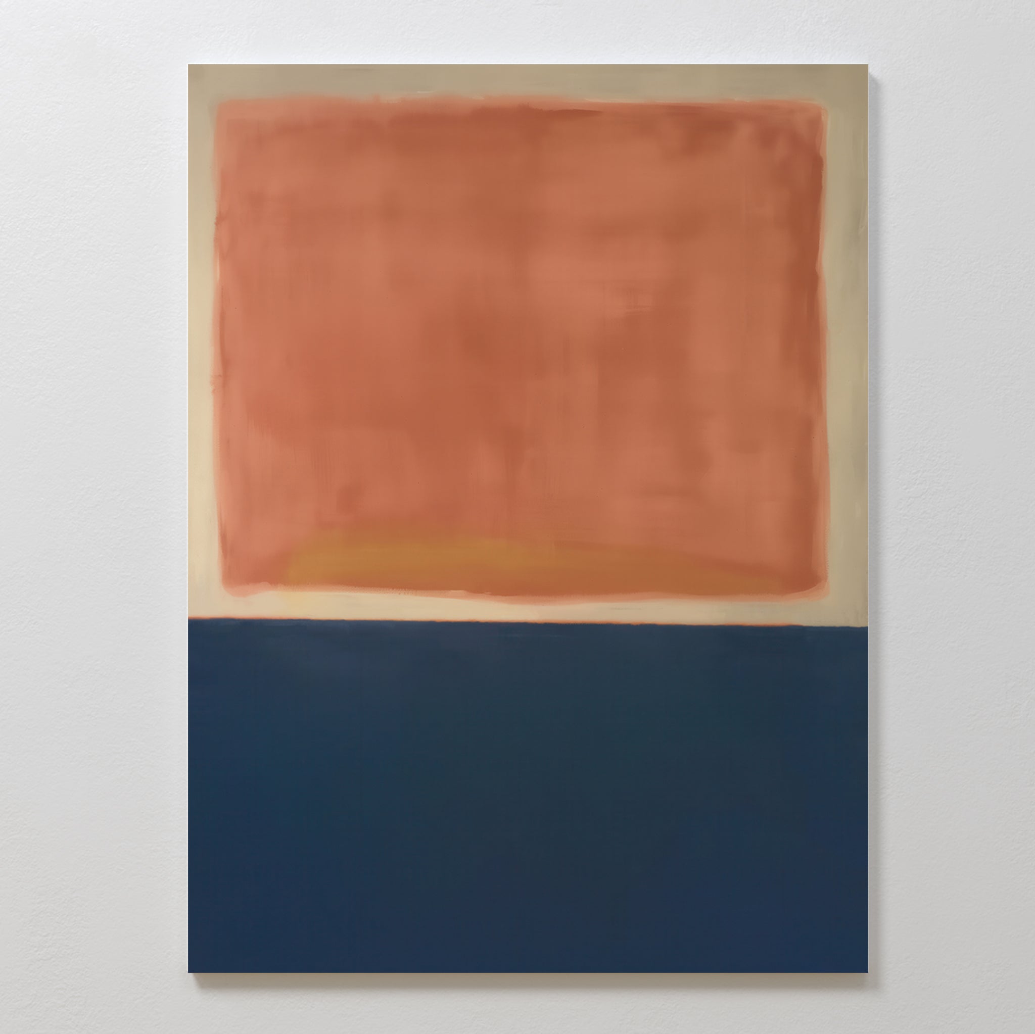 Embers at Twilight – blue abstract canvas wall art print by Aspire Prints