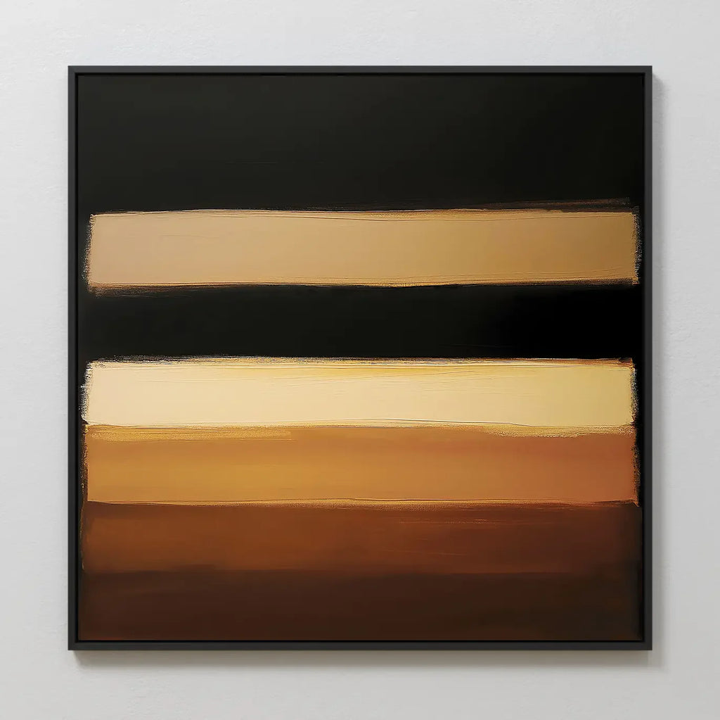 Strata of the Earth – earthy brown abstract canvas wall art print by Aspire Prints