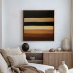 Strata of the Earth – earthy brown abstract canvas wall art print by Aspire Prints