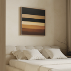 Strata of the Earth – earthy brown abstract canvas wall art print by Aspire Prints