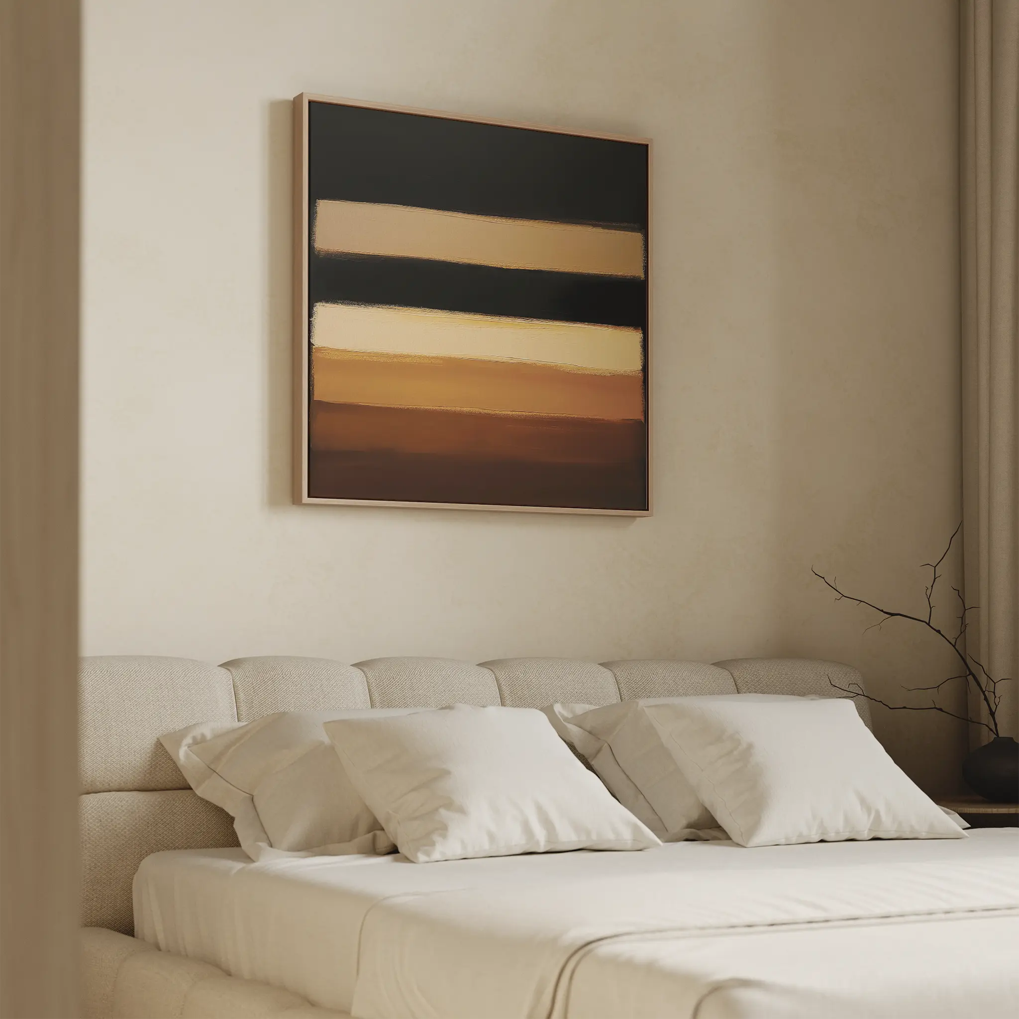 Strata of the Earth – earthy brown abstract canvas wall art print by Aspire Prints