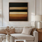 Strata of the Earth – earthy brown abstract canvas wall art print by Aspire Prints