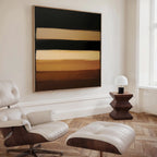 Strata of the Earth – earthy brown abstract canvas wall art print by Aspire Prints