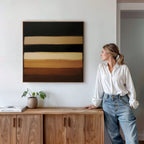 Strata of the Earth – earthy brown abstract canvas wall art print by Aspire Prints