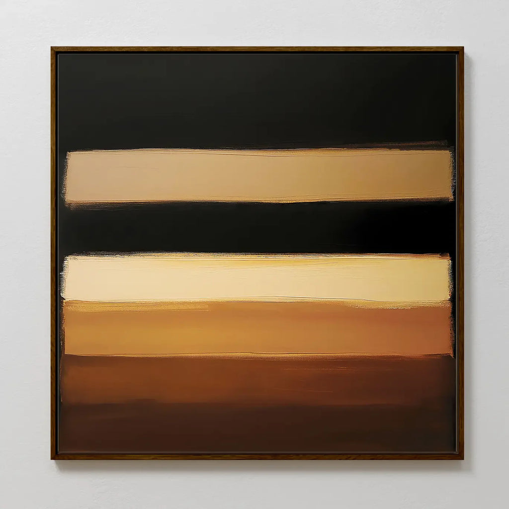Strata of the Earth – earthy brown abstract canvas wall art print by Aspire Prints