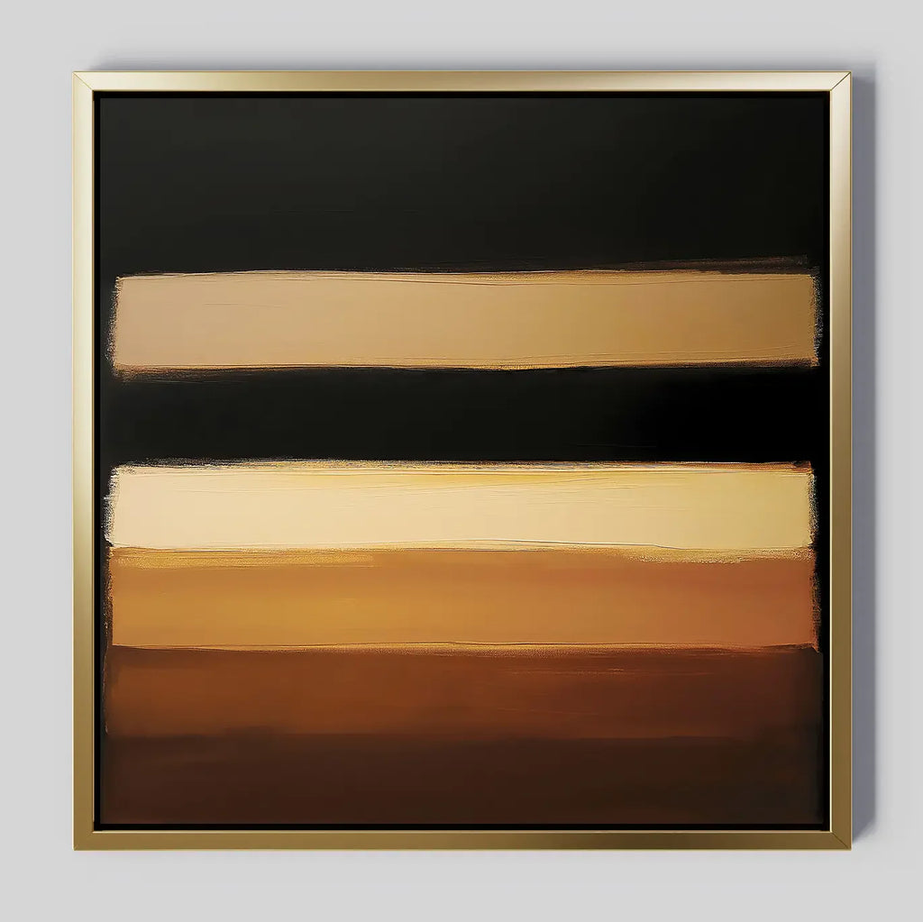 Strata of the Earth – earthy brown abstract canvas wall art print by Aspire Prints
