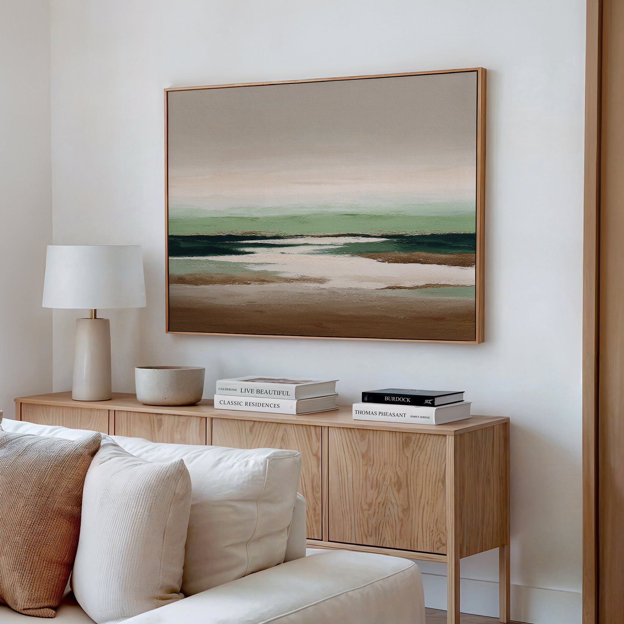 Whispers of the Quiet Earth – neutral-toned landscape canvas wall art print by Aspire Prints