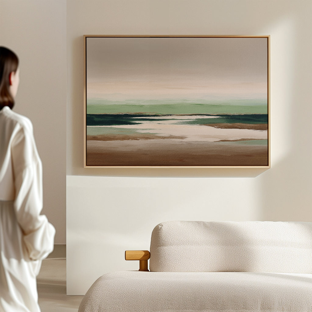 Whispers of the Quiet Earth – neutral-toned landscape canvas wall art print by Aspire Prints