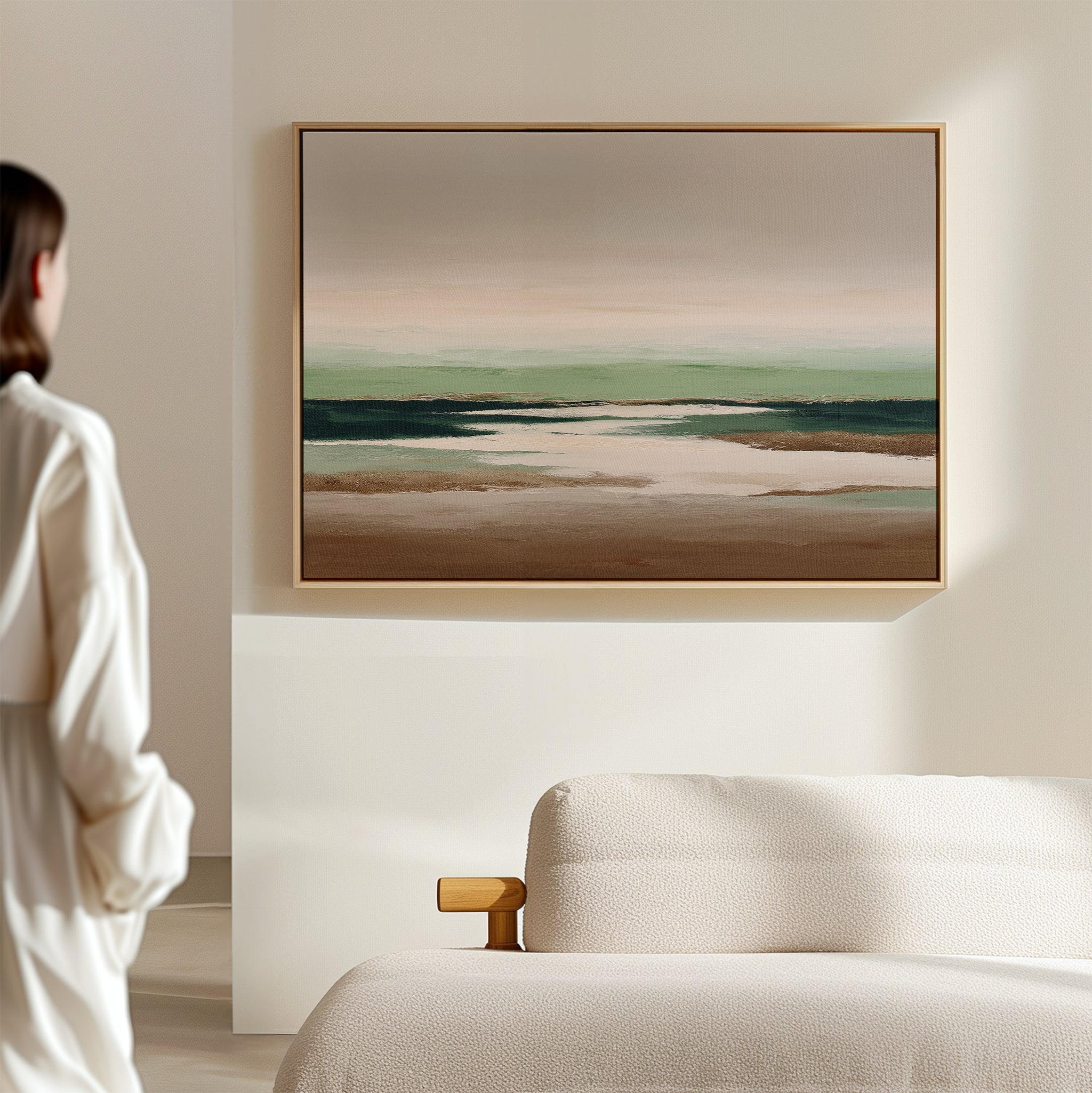 Whispers of the Quiet Earth – neutral-toned landscape canvas wall art print by Aspire Prints