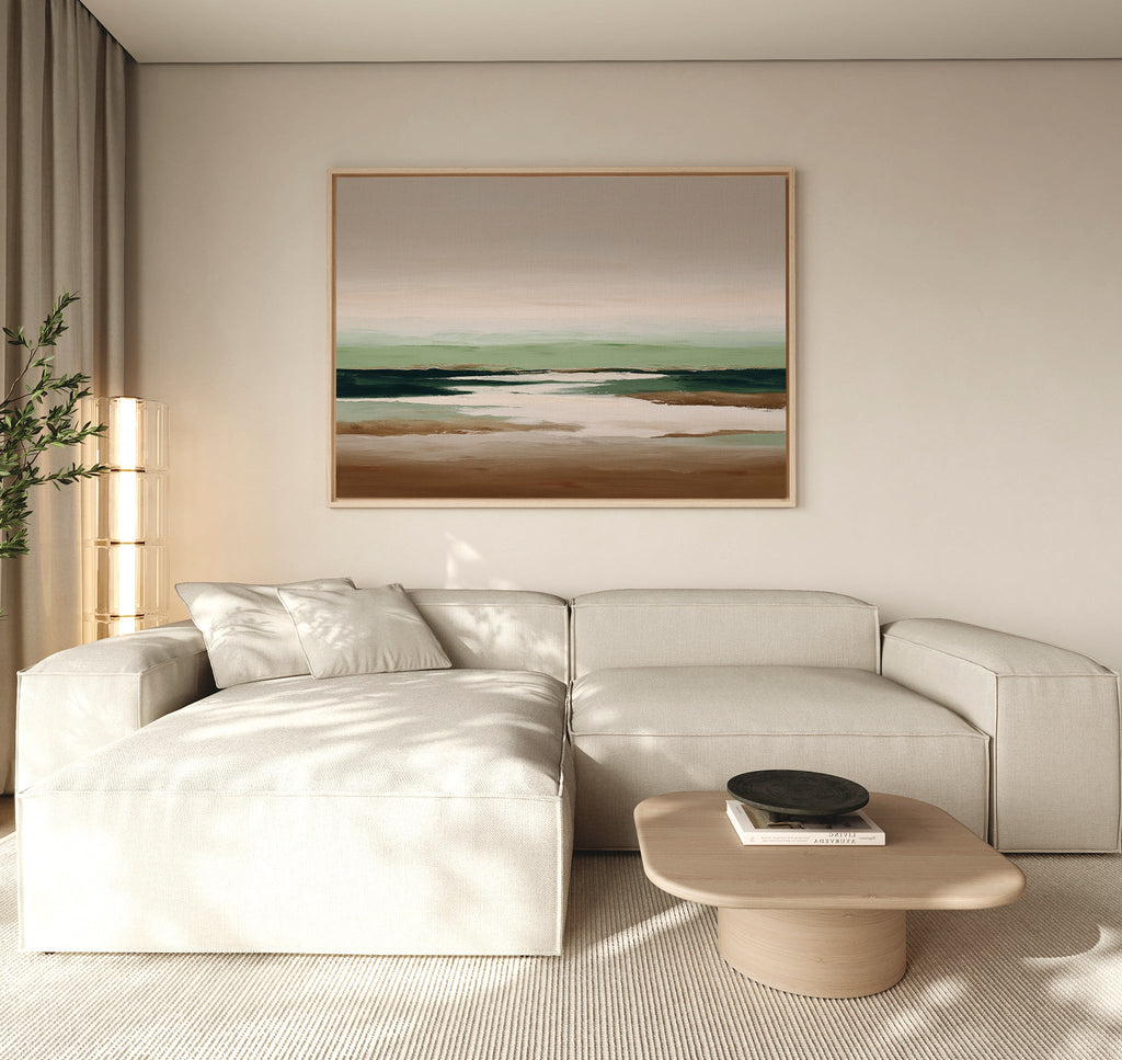 Whispers of the Quiet Earth – neutral-toned landscape canvas wall art print by Aspire Prints